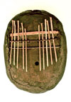Senufo thumb-piano, keyboard view